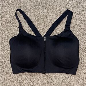 NWOT Zippered Black Sports Bra